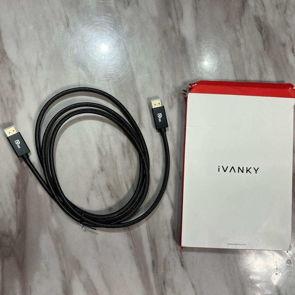 IVANKY 8K DisplayPort Cable 1.4, VESA Certified DP Cable 6.6ft - Picture 2 of 4